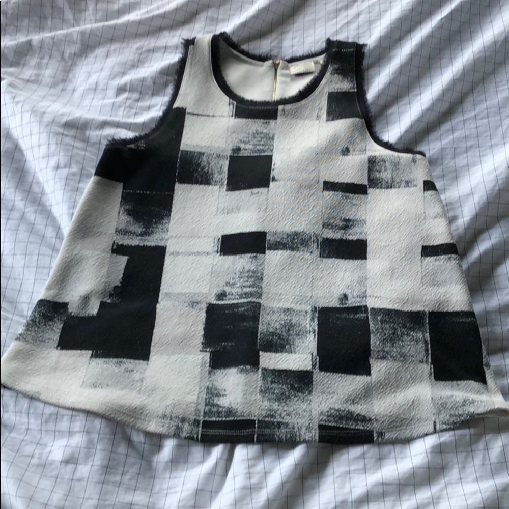 Anthropologie sleeveless geometric top